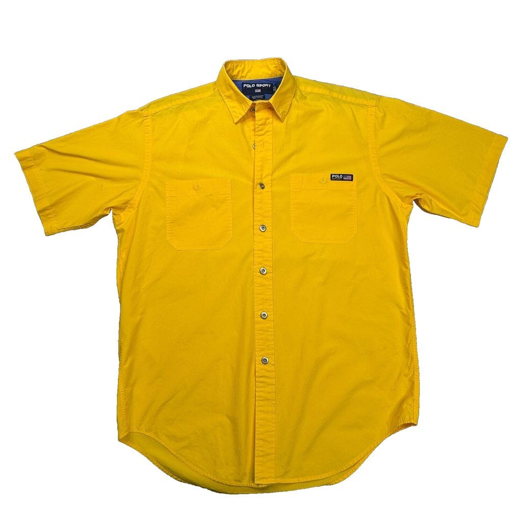 Ralph Lauren Polo Sport Men's Size medium Bright Yellow/Gold Short sleeve